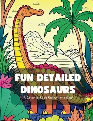 Fun Detailed Dinosaurs: A Coloring Book for Artistic Kids!