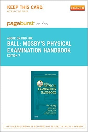 Mosby's Physical Examination Handbook - Elsevier eBook on Intel Education Study (Retail Access Card)