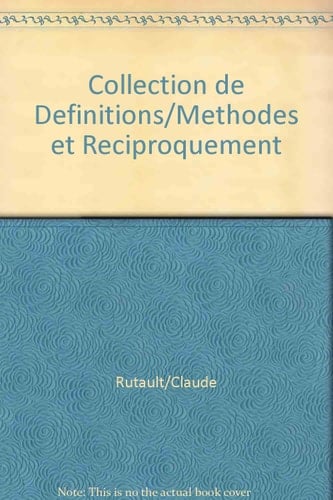 Collection de définitions-méthodes et réciproquement, Claude Rutault d-m 140 prêter la collection [Françoise et Jean-Philippe Billarant]