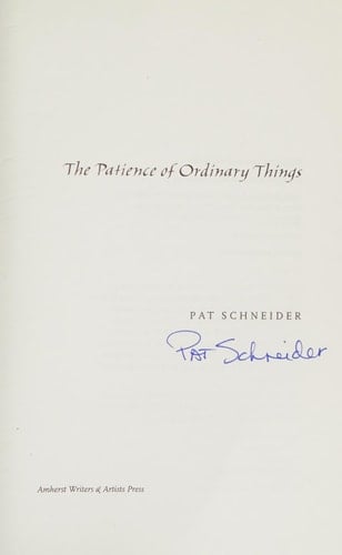 The Patience of Ordinary Things