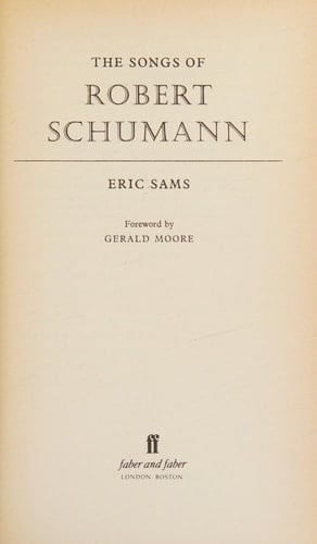 The Songs of Robert Schumann