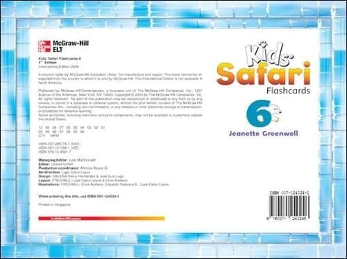 Kid's Safari Level 6 Flash Cards