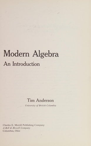 Modern algebra an introd