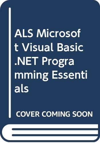 ALS Microsoft Visual Basic. Net Programming Essentials