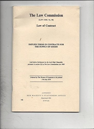 Law of Contract Implied Terms in Contracts for the Supply of Goods