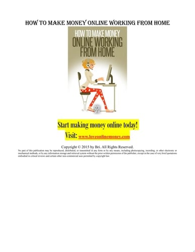 How to Make Money Online Working from Home