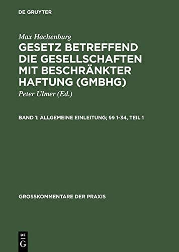 Allgemeine Einleitung; §§ 1-34
