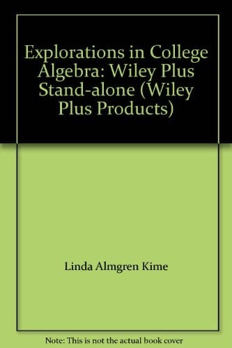 Explorations in College Algebra WileyPlus Standalone Card