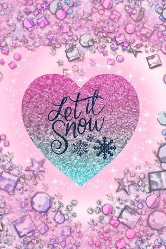 Let It Snow Winter Star Gemstones Journal Diary: 6 X 9 Blank 100 Pages Lined Planner for Keeping a Personal Reflection, Sketching Or Jotting Down Favorite Quotes, Thoughts, Feelings and Sayings: Daily Entry Writing Ideas for Women, Girls and Teen