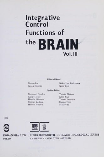 Integrative Control Functions of the Brain: v. 3