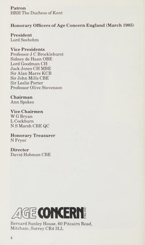 The Age Concern England handbook.