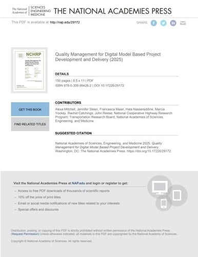 Quality Management for Digital ModelBased Project Development and Delivery
