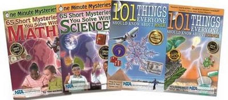 Smart Kid Book Set 101 Things Everyone Should Know about Science/ Math and 65 One Minute Mysteries You Solve with Science/ Math