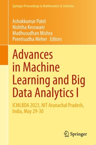Advances in Machine Learning and Big Data Analytics I