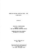 American National Election Study, 1986 Appendices