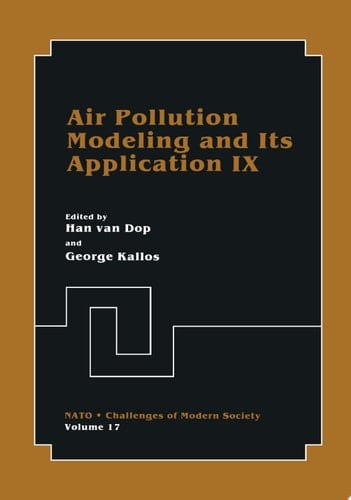 Air Pollution Modeling and Its Application IX