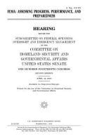 FEMA : assessing Progress, Performance, and Preparedness