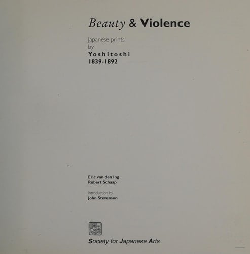 Beauty and Violence Japanese Prints by Yoshitoshi, 1839-1892