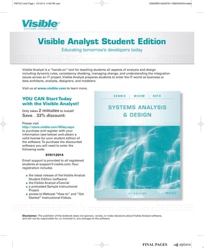 Systems Analysis and Design