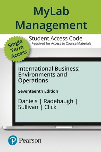 International Business -- MyLab Management with Pearson eText Access Code
