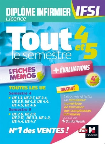 Tout le semestre 4 & 5 en fiches memos - DEI IFSI - Révision et entraînement