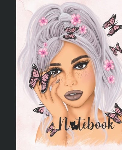 Notebook: Beautiful women with a small yorkie