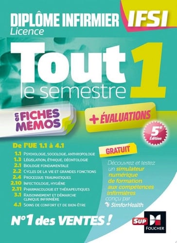 Tout le semestre 1 en fiches mémos - DEI IFSI - Révision et entrainement