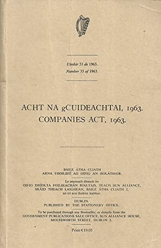 Companies Act 1963 [Hardcover]