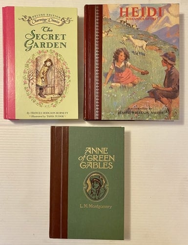 3 Beautiful Books! 1) The Secret Garden 2) Heidi 3) Anne of Green Gables