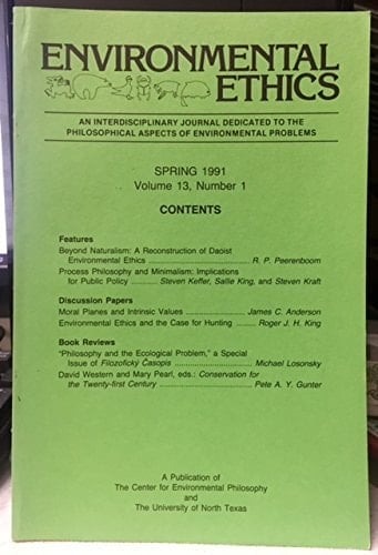 ENVIRONMENTAL ETHICS, Spring 1991
