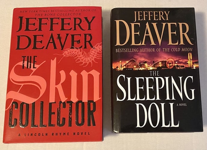 2 Jeffery Deaver Books! 1) The Skin Collector 2) The Sleeping Doll