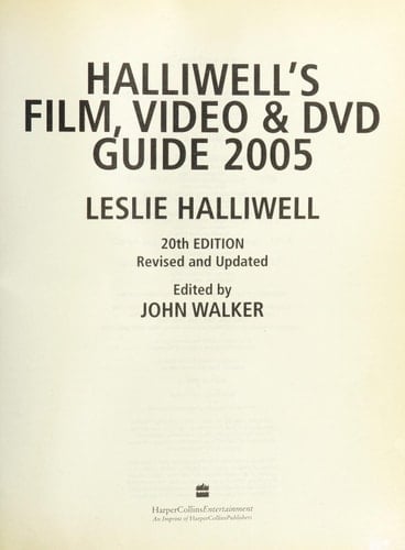 Halliwell's Film, Video & DVD Guide 2005