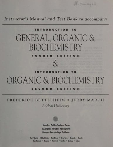 Intro Organic and Biochem Im/TB