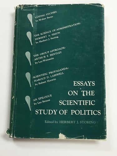 Essays on the Scientific Study of Politics