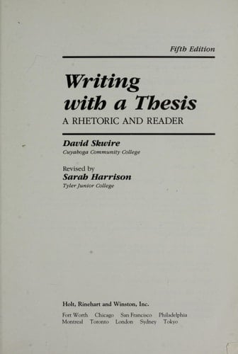 Writing With a Thesis