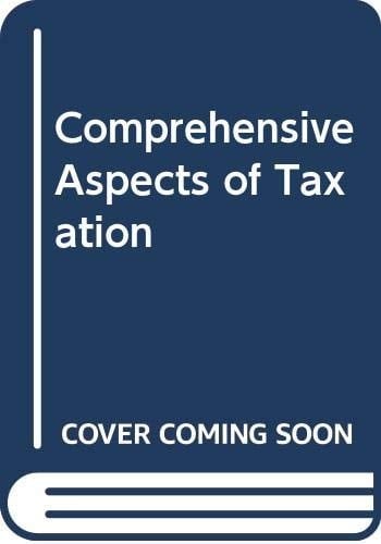 Comprehensive Aspects of Taxation 1986-1987