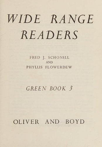 Wide Range Readers: Green Bk. 3