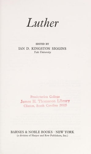 Luther; (Evidence and commentary)