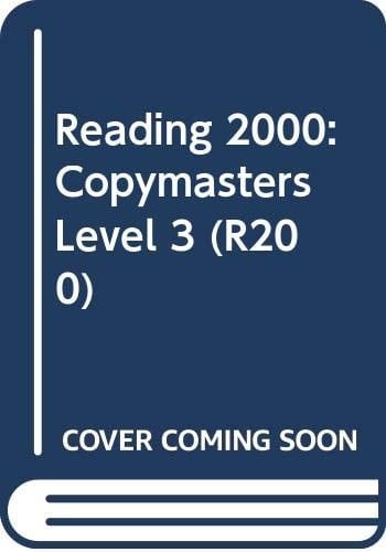 Reading 2000: Level Three: Spiritmasters and Photocopymasters (Set of 24) (R200)
