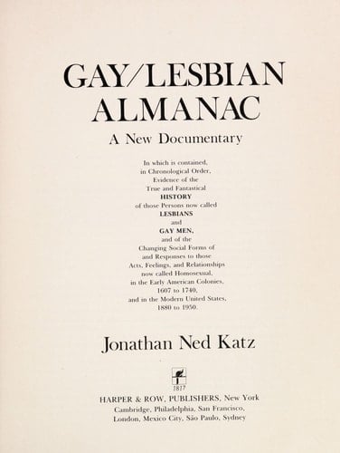 Gay/lesbian Almanac A New Documentary