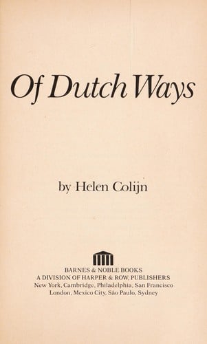 Of Dutch Ways
