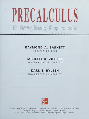 Precalculus: A Graphing Approach