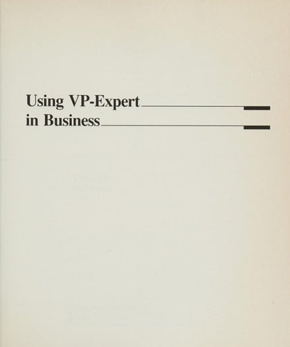 Using VP-expert in Business