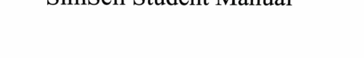 SimSell Student Manual