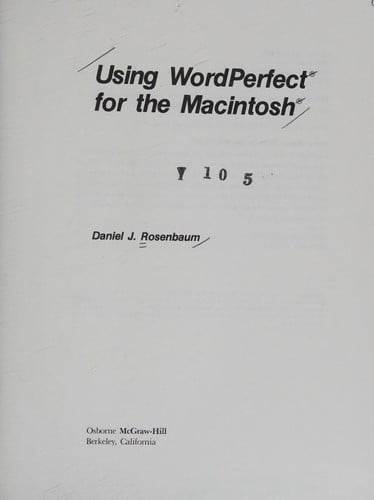 Using Wordperfect for the Macintosh