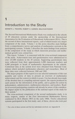 The Iea Study of Mathematics II: Contexts and Outcomes of School Mathematics (International Studies in Educational Achievement)