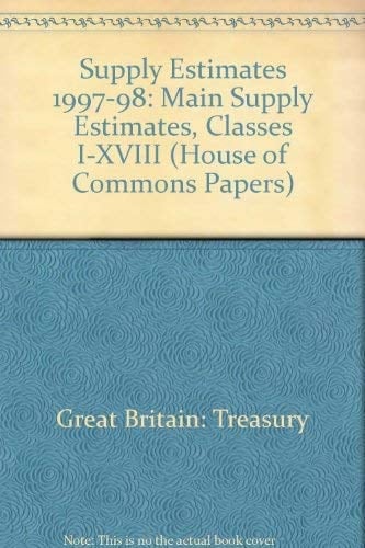 Supply Estimates 1997-98 Main Estimates