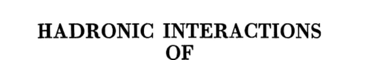 Hadronic Interactions of Electrons and Photons Proceedings of the 11th Session of the Scottish Universities Summer School in Physics, 1970