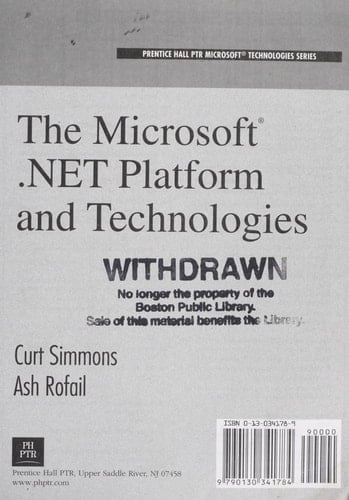 Microsoft .NET Platform and Technologies