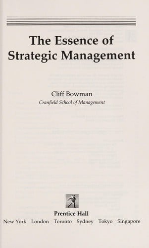 Essence of Strategic Management